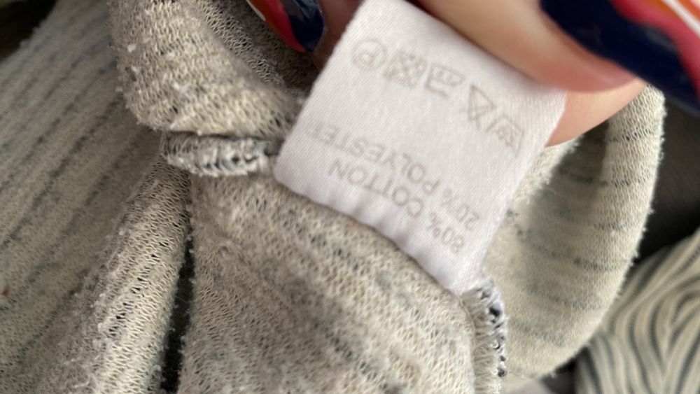 Bawelniany sweter Nike w paski baggy oversize XL L