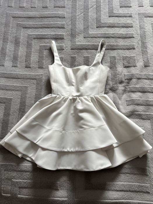 Платье коктельное/вечернее белое мини CHER 17