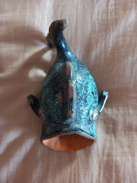 Peixe em Bronze pintado à mão