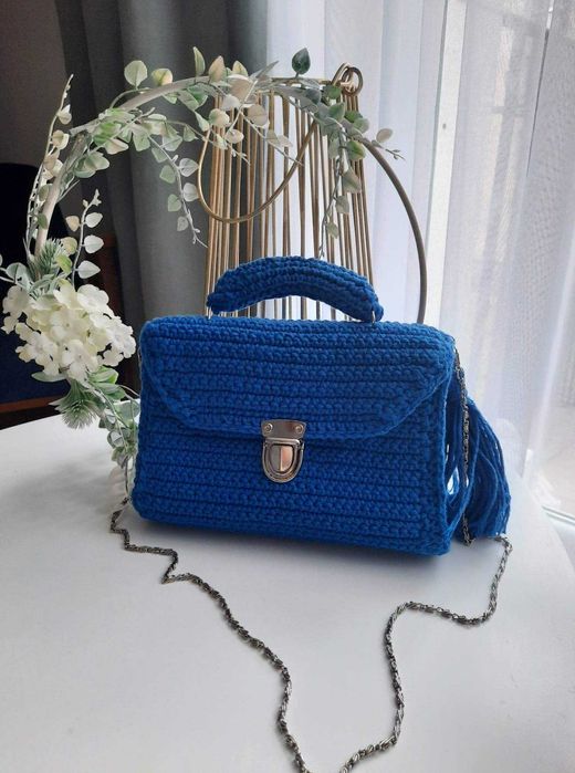 Torebka handmade ze sznurka bawełnianego