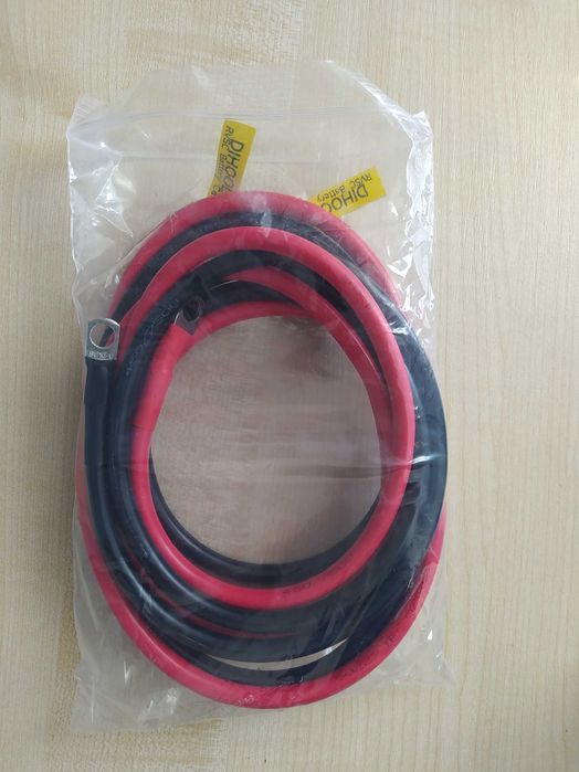 Два кабелі від акумулятора до  інвертора, ДБЖ (16х2000 мм) .