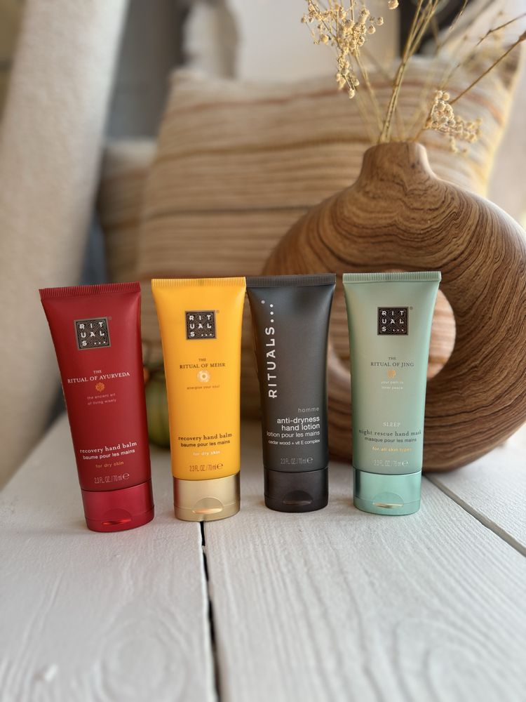 Крем для рук Rituals Homme, Ayurveda, новинка Yozakura та інші