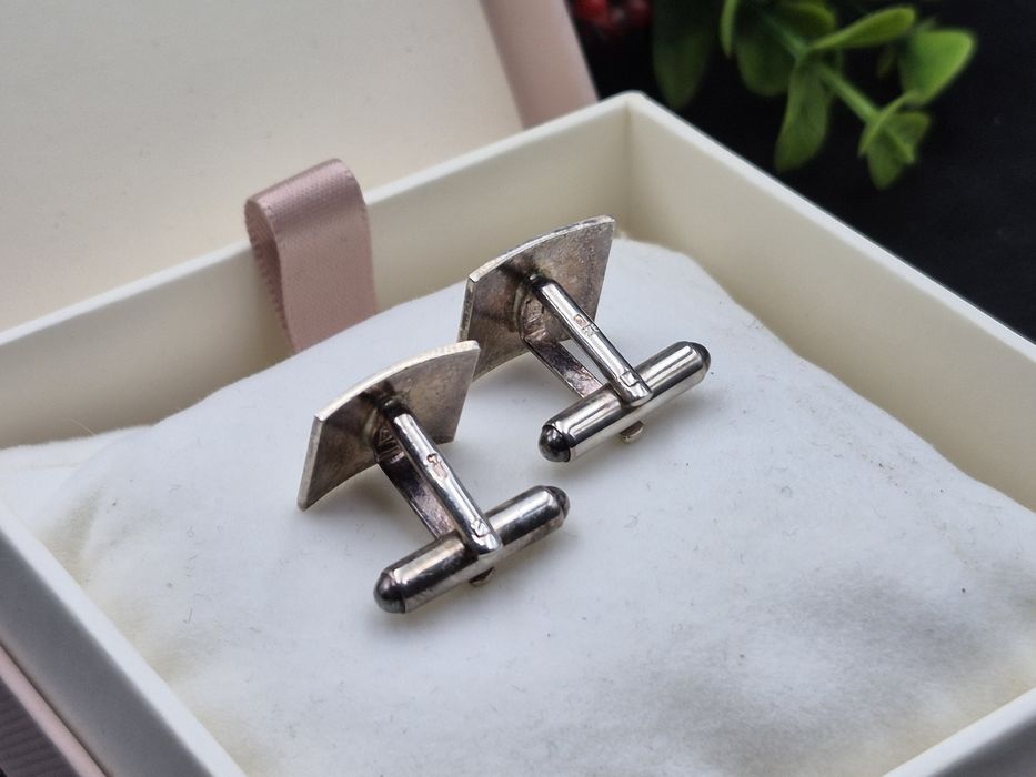 Srebro 925 srebrne spinki do mankietów koszuli