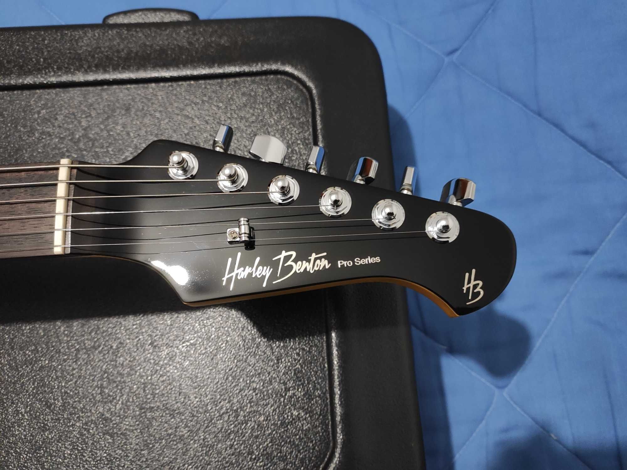 Guitarra elétrica Harley Benton Fusion-II HH EB BK + Mala Gator