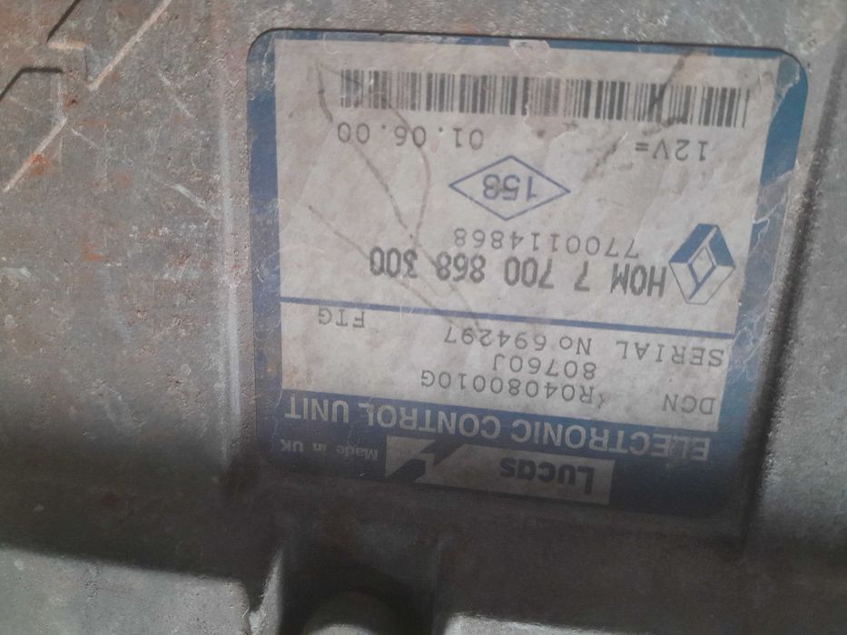 Centralina renault Kangoo ano 2000