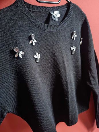 Sweter czarny H&M Divided rozmiar S stan bardzo dobry