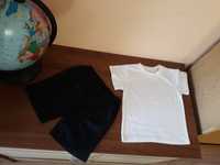 Чорні шорти, біла футболка, комплект  для садочка