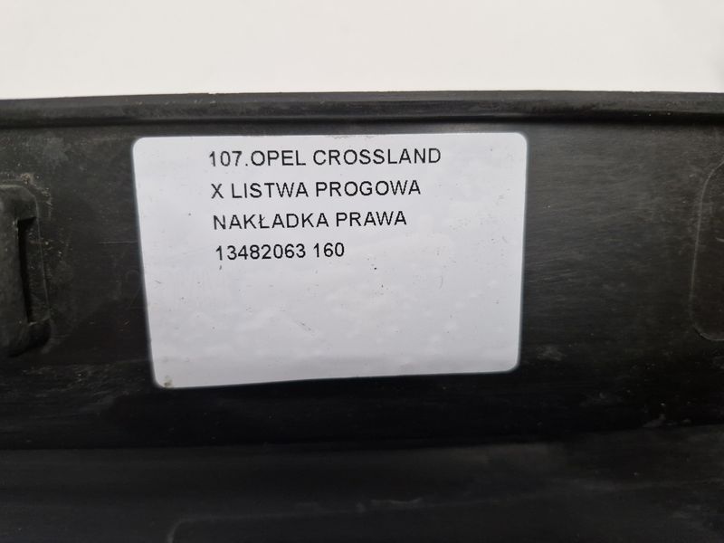 OPEL CROSSLAND X LISTWA PROGOWA NAKŁADKA PRAWA 13482063