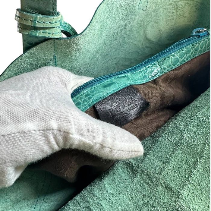 Женская кожаная сумка Furla crocodile bag оригинал