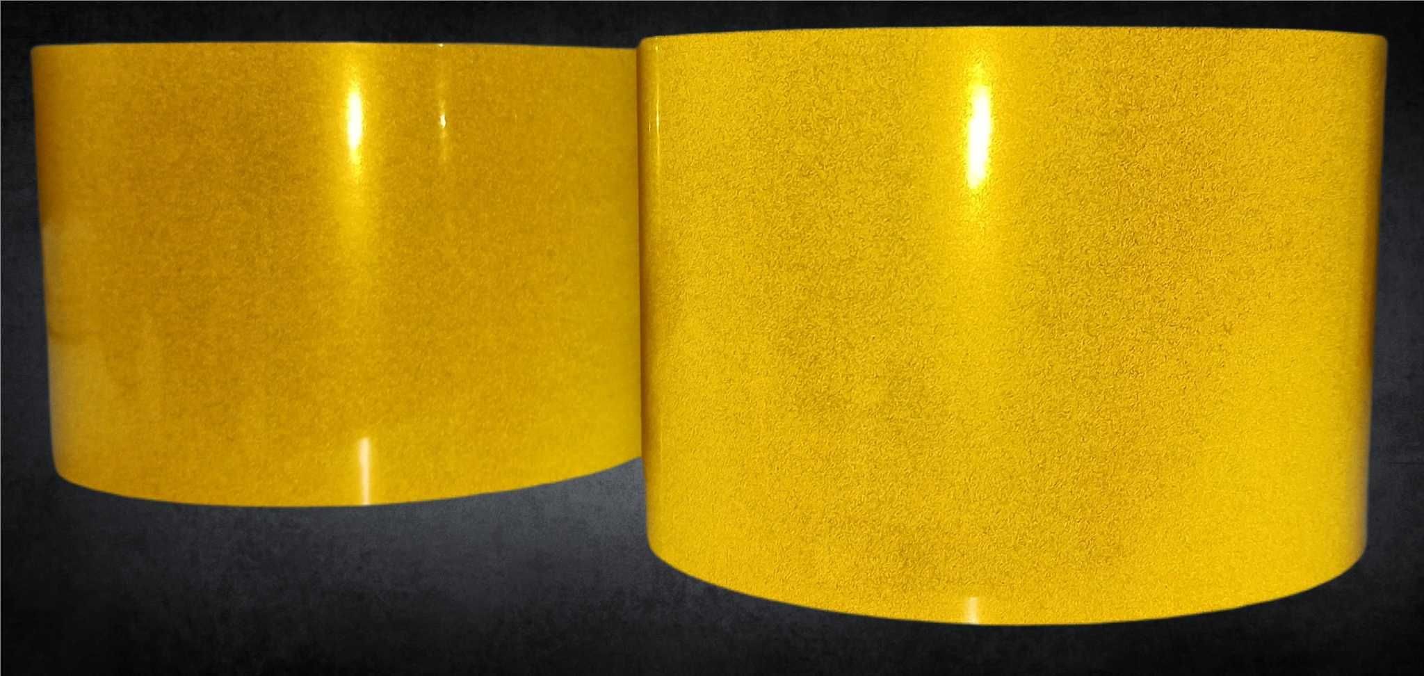 TAŚMA ODBLASKOWA samoprzylepna żółta NA ROWER BRAMĘ kijki 10cm