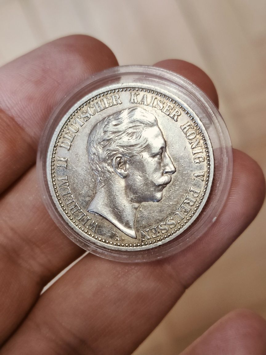 2 marki 1902-A Wilhelm II, Prusy, Cesarstwo Niemieckie, Niemcy