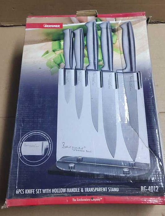 Noże komplet Bergner stojak akrylowy