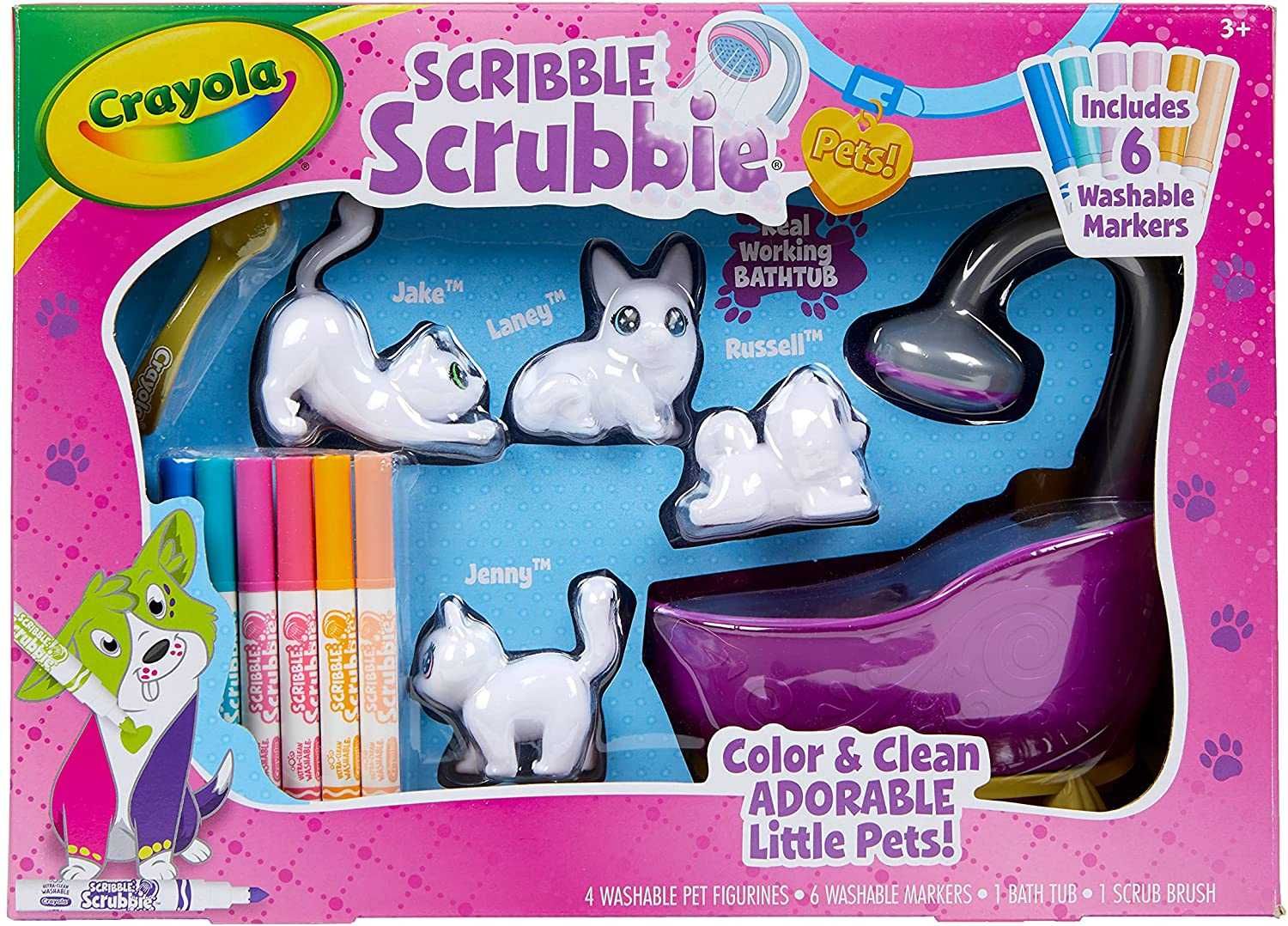 Набор для рисования с ванной, кошками, собачками и маркерами, Crayola