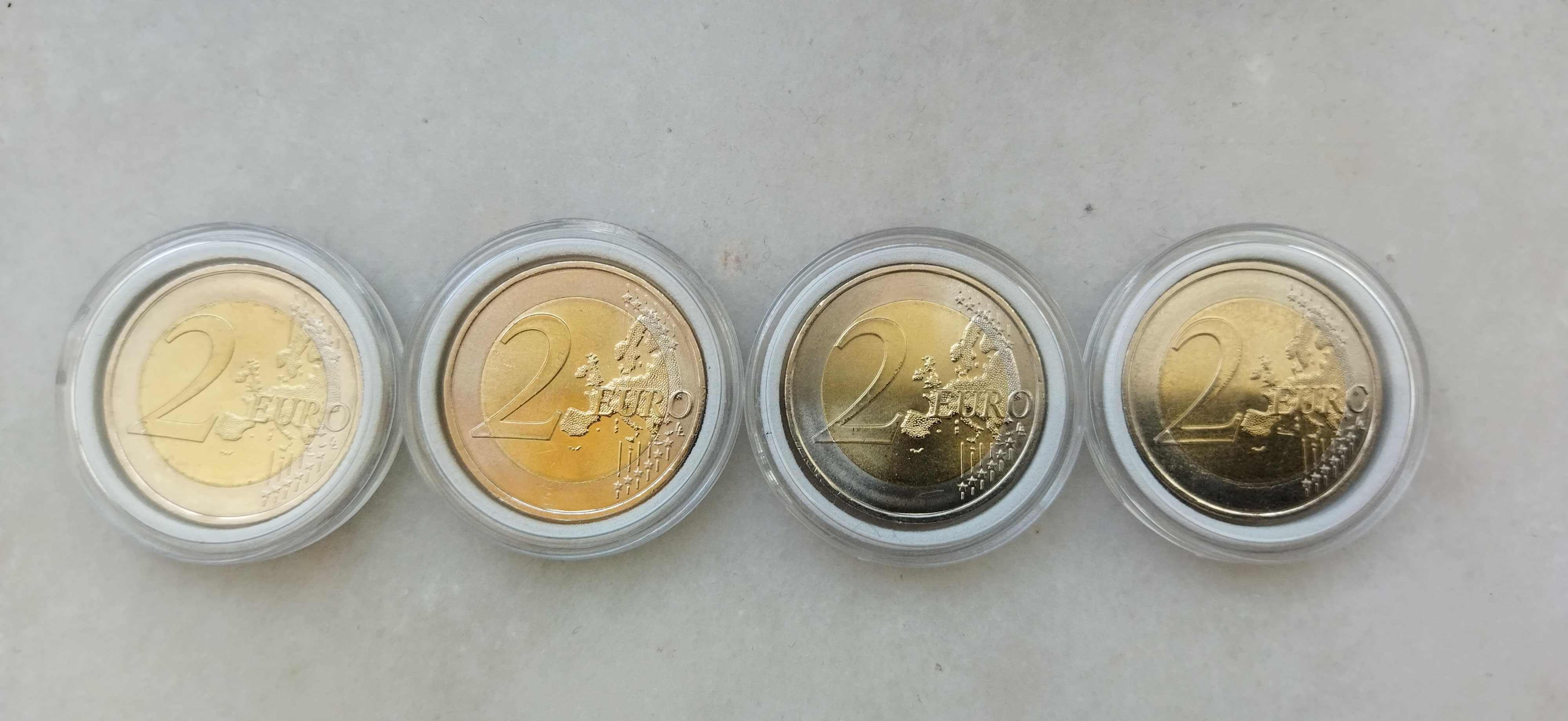 Conjunto de 4 moedas de 2€ comemorativas de Portugal