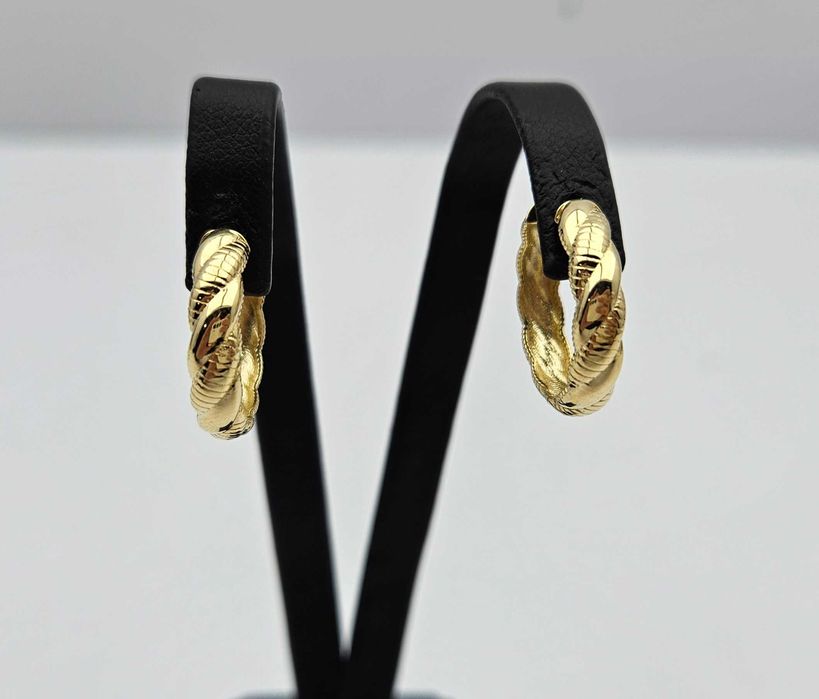 Prześliczne Złote Kolczyki Koła 3,17g P585