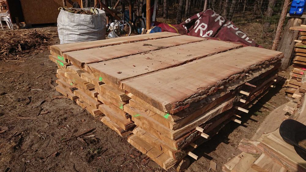 Tarcica dębowa i jesionowa 55 mm 2,4 m. Blaty i deski dębowe.