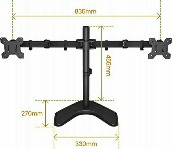 Uchwyt stojak na 2 monitory 13-27"Bontec
