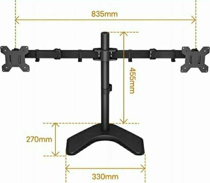 Uchwyt stojak na 2 monitory 13-27"Bontec