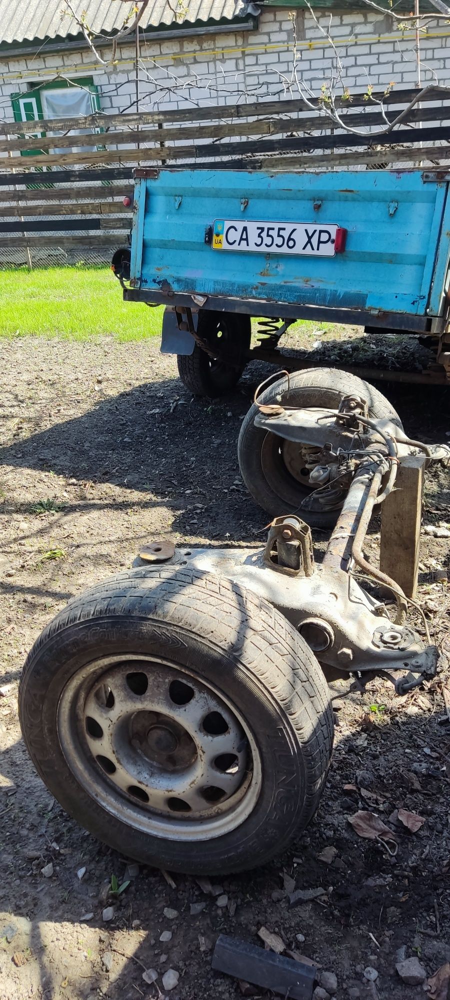Задня балка. Готовий прицеп.