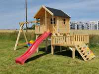 Plac zabaw dla dzieci domek drewniany kantówka 10x10
