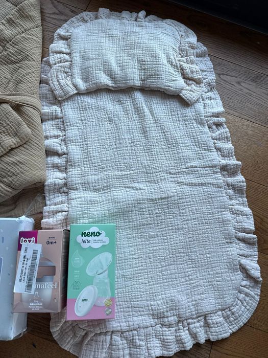 Rożek plus kołderka muślinowa wózek spacerówka gondola kokon huśtawka