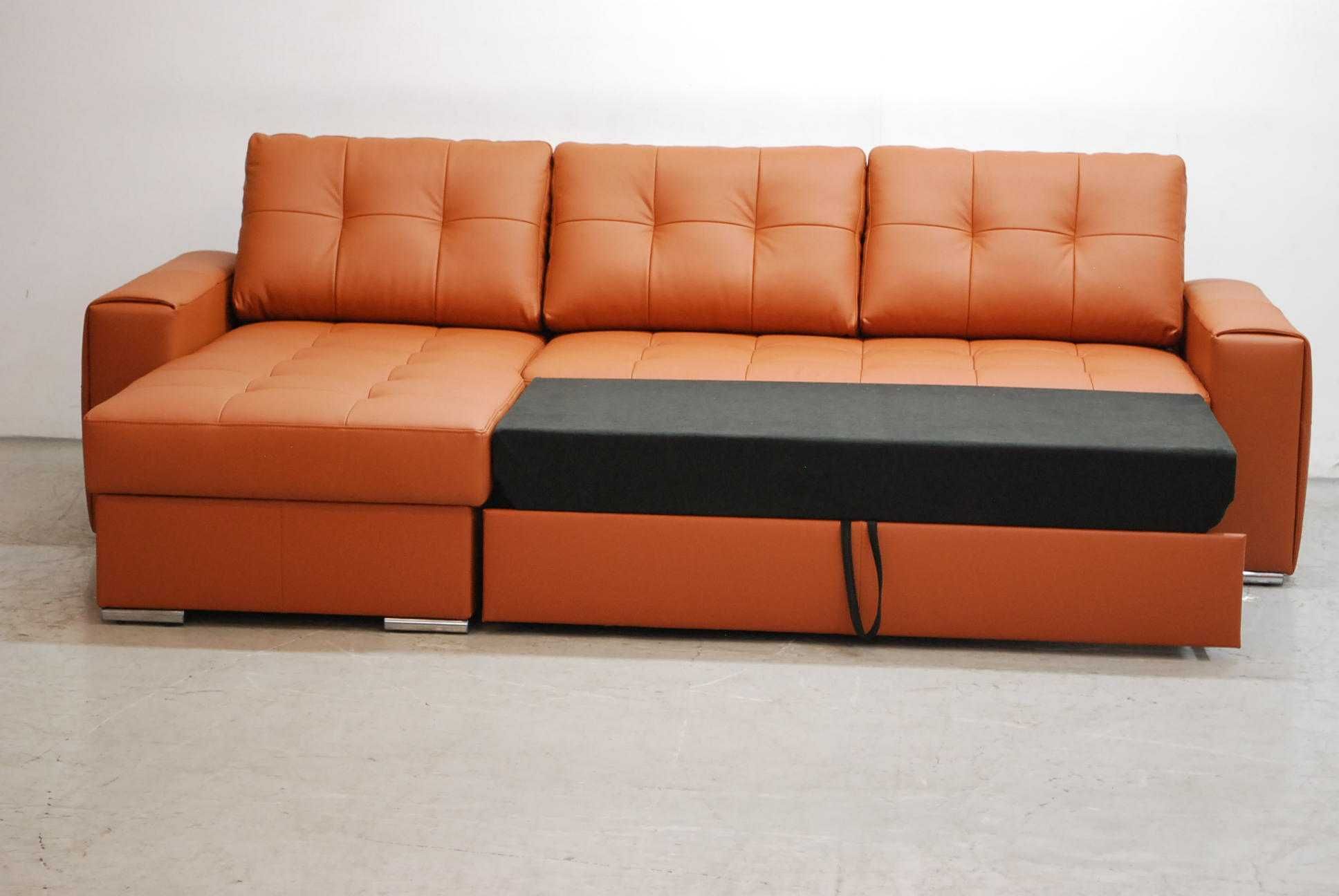 SKÓRA NATURALNA NAROŻNIK spanie pojemnik  3099 SOFA kanapa rogówka