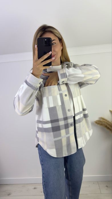 Трендова тепла сорочка в клітинку