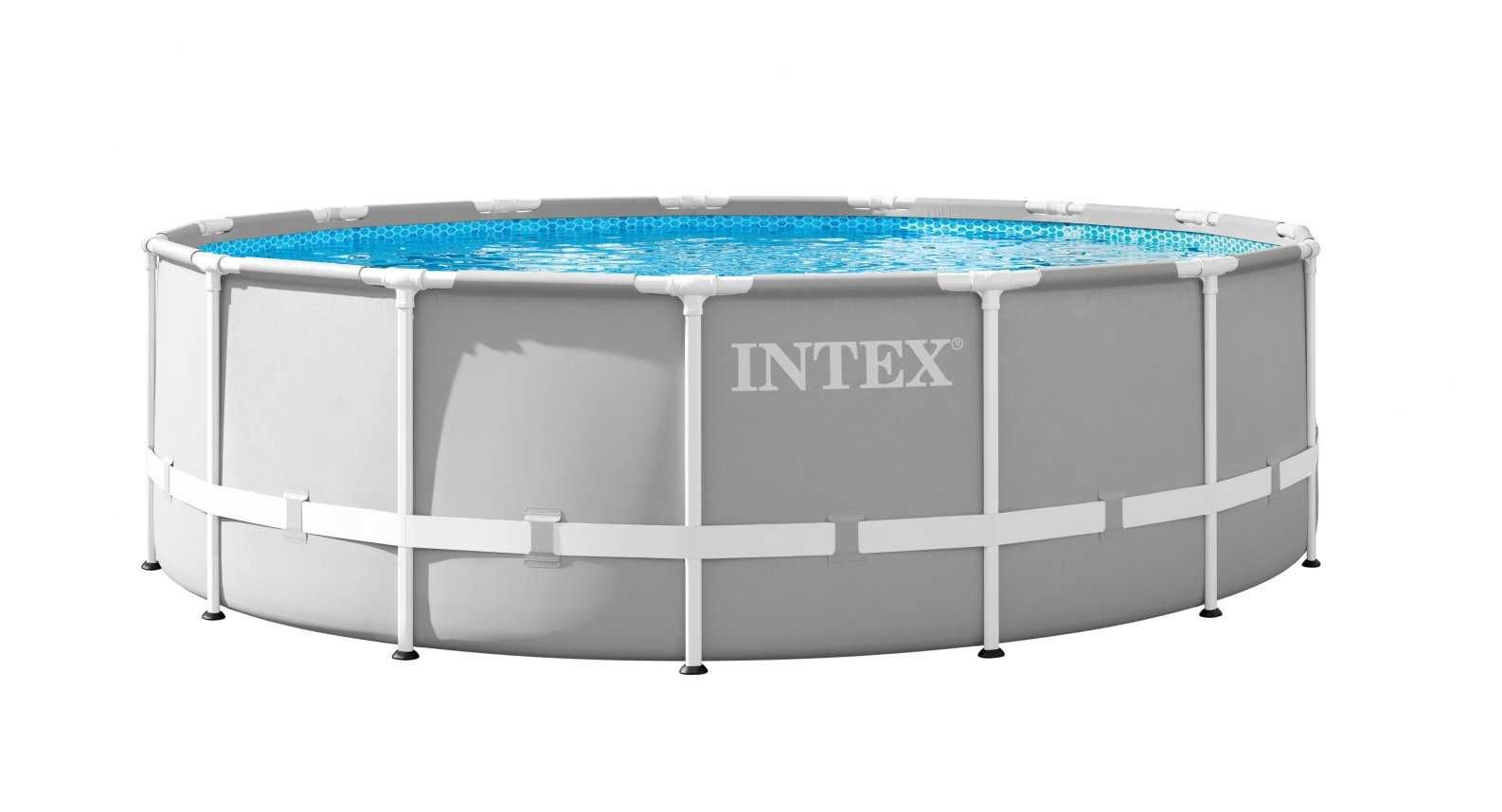 Duży Basen Stelażowy Ogrodowy INTEX 457x122 okrągły z pompą i drabiną