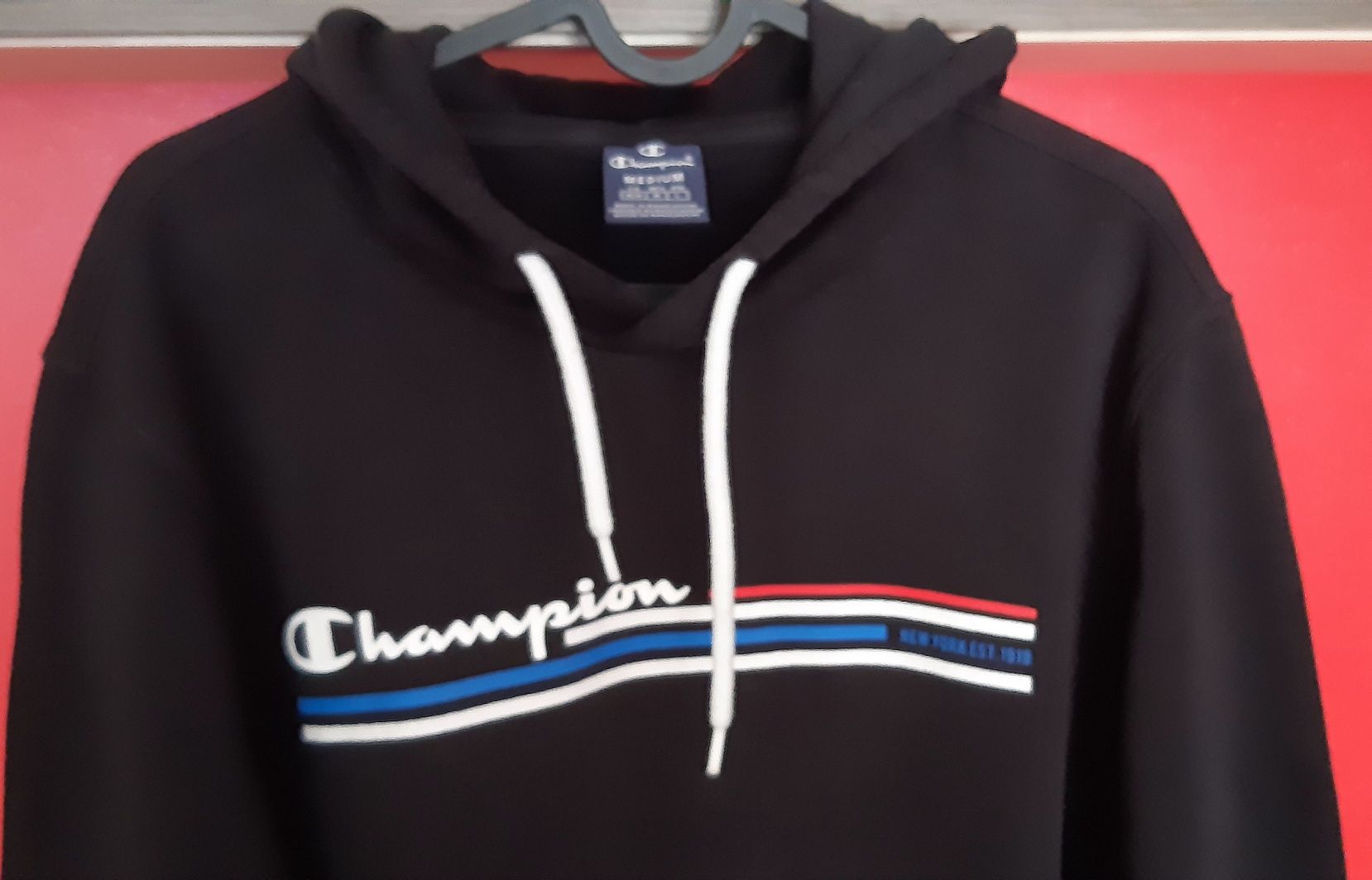 Bluza czarna z kapturem CHAMPION r.M