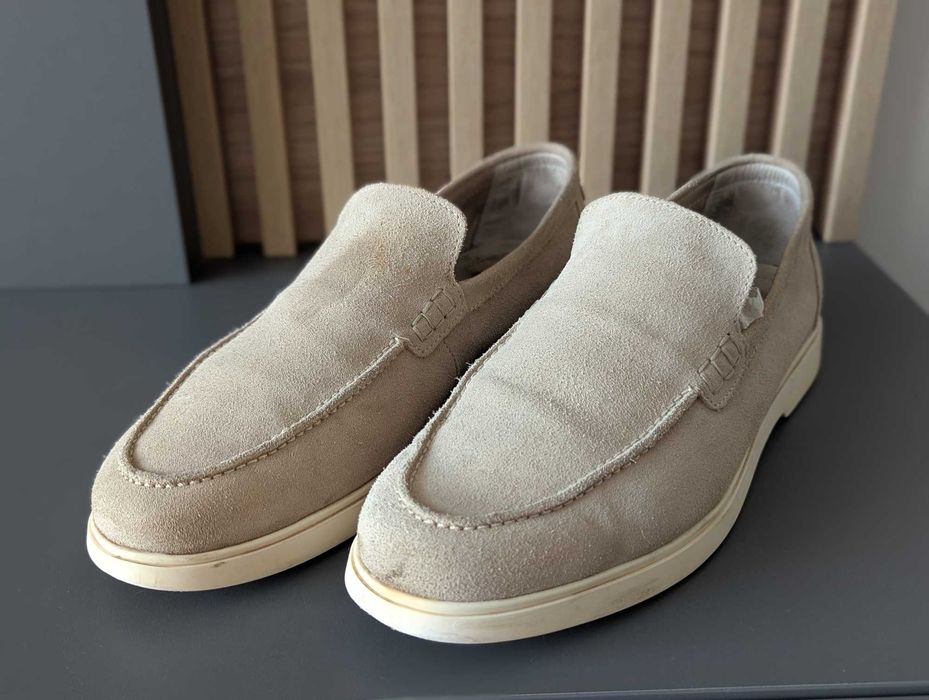 ZARA zamszowe mokasyny loafersy męskie 42 SKÓRA