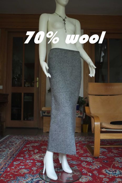 zimowa jesienna długa spódnica klasyczna ołówkowa pin up retro vintage