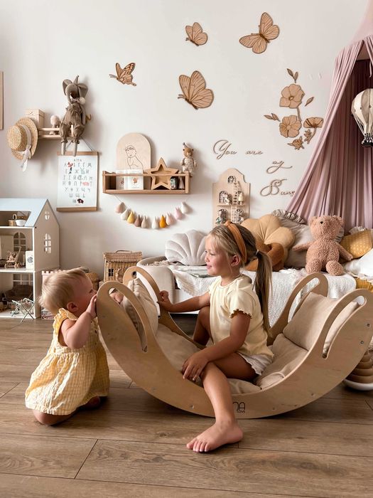 Качалка Smile Дерево. Деревяне ліжечко-качалка Монтессорі. Арка Піклер