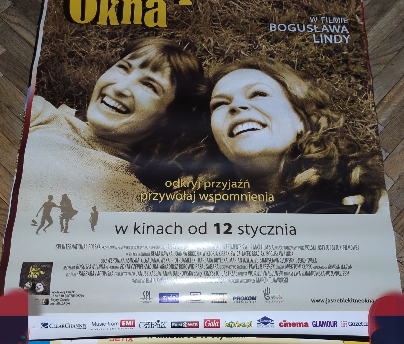 Jasne błękitne okna plakat filmowy oryginalny Kawka Brodzik Linda