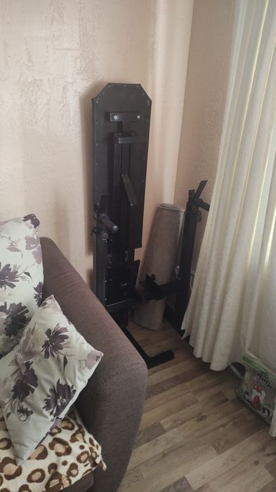 Лава для жиму та присідань, набірні гантелі 2х50кг