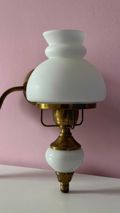 Lampka wisząca, kinkiet Polam Wieliczka PRL 1979