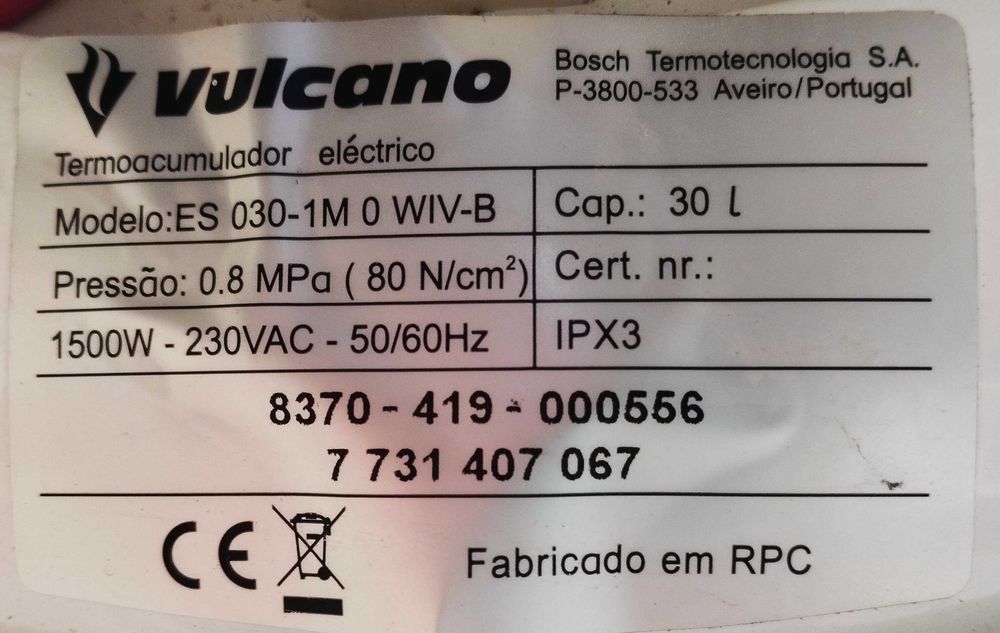 Termoacumulador Vulcano