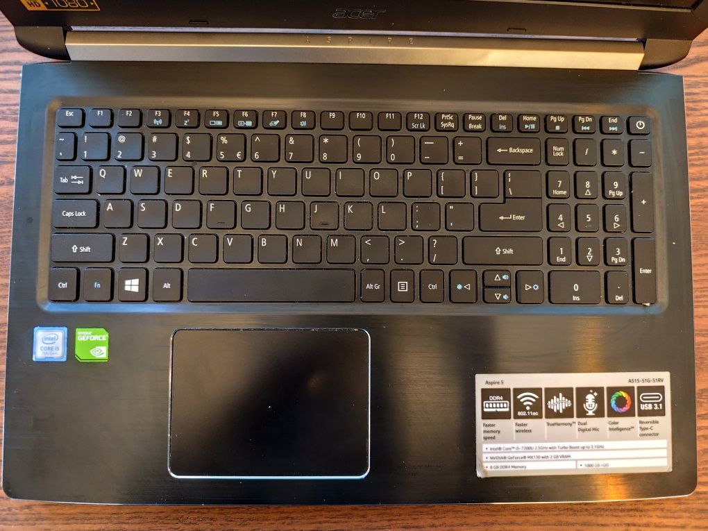 Laptop Acer Aspire 5, NVIDIA
