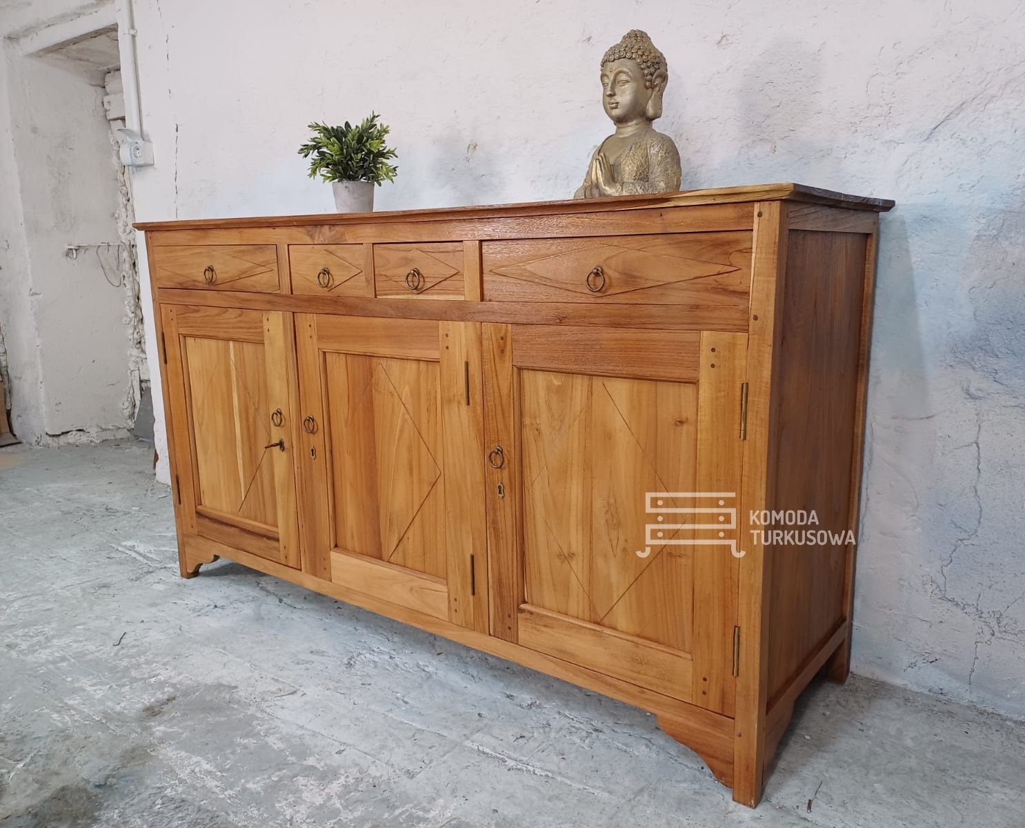 Komoda kolonialna, boho, PALISANDER, lite drewno, vintage, natural