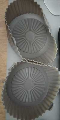 Dwie silikonowe formy do Air Fry 14 cm spód wysokość 4,5cm