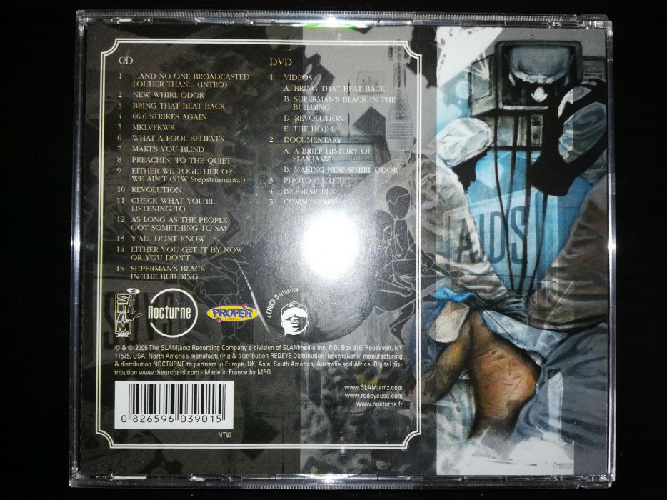 CD+DVD "New Whirl Odor" de Public Enemy de 2005 (Como Novo)