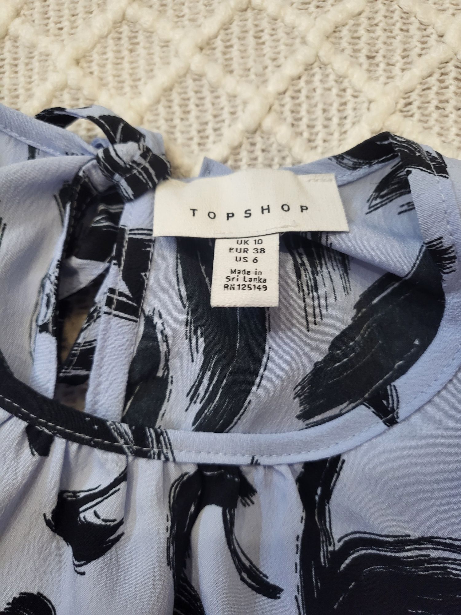 Красивое голубое миди платье с мега обьемным рукавом Topshop р. S