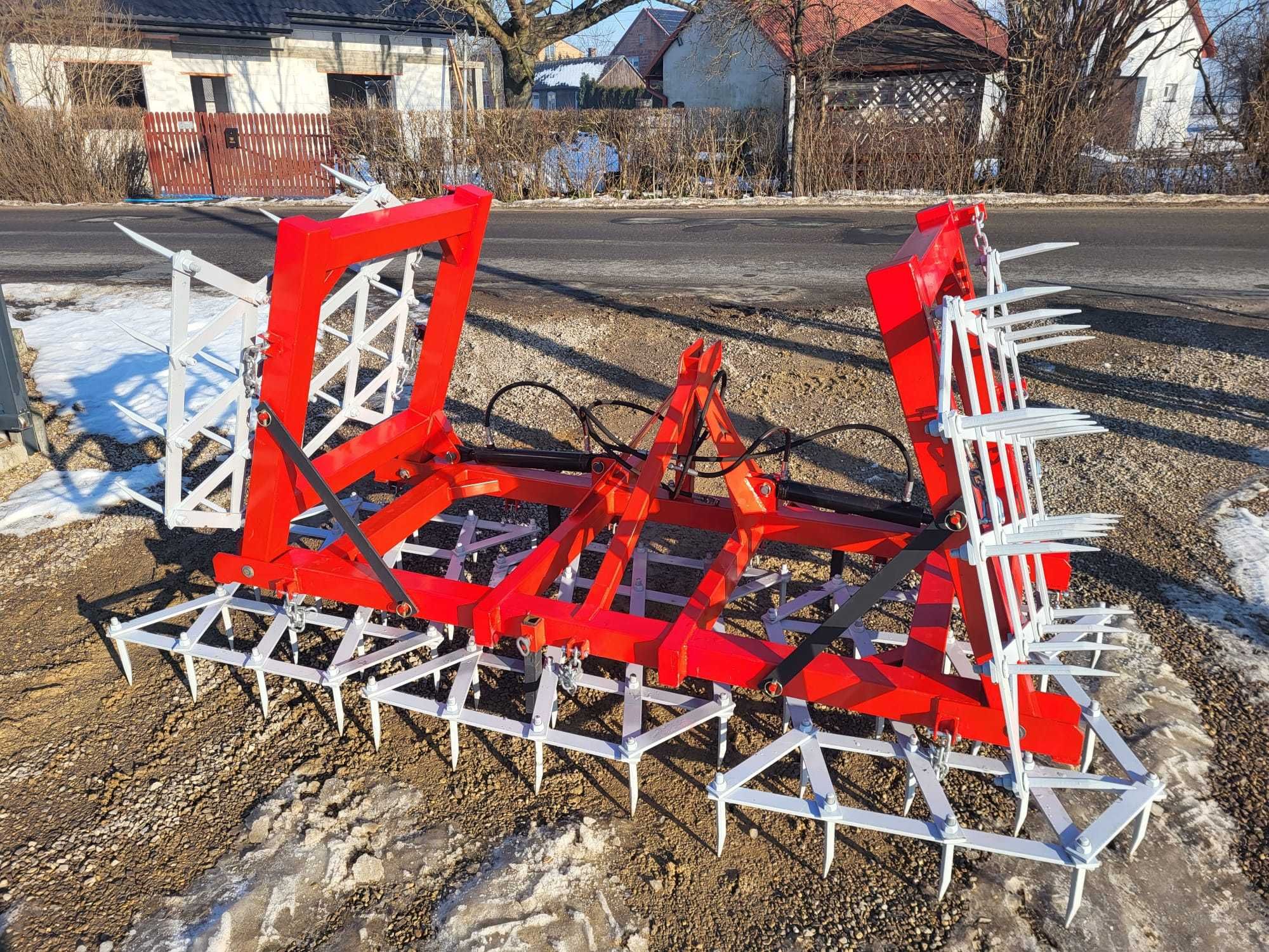 BRONY polowe HYDRAULICZNIE składane -5pól -2 siłowniki -20 ząb ciężkie