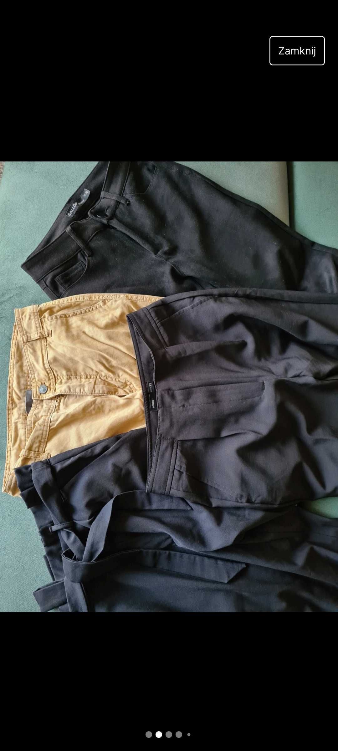 Zestaw spodni 4 szt spodnie cygaretki garniturowe spodnie z kantem