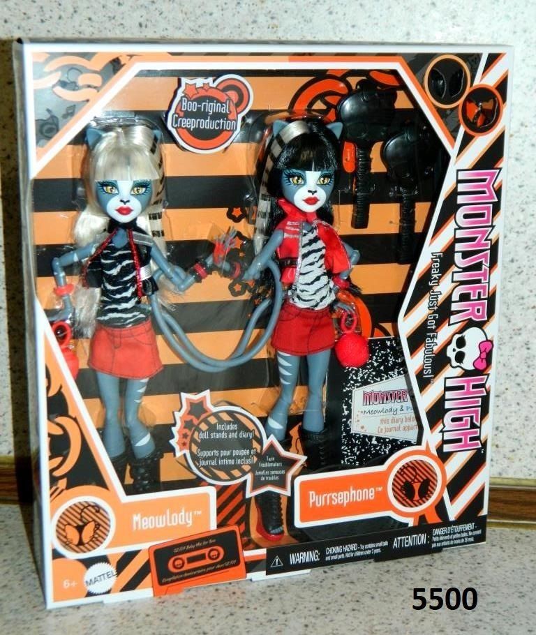 Monster High Лагуна Мяулодия Пурсефона Монстер хай базовые