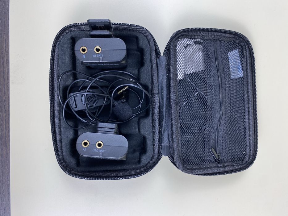 Microfone sem fios 2.4G Lavalier para câmara DSLR Smartphone