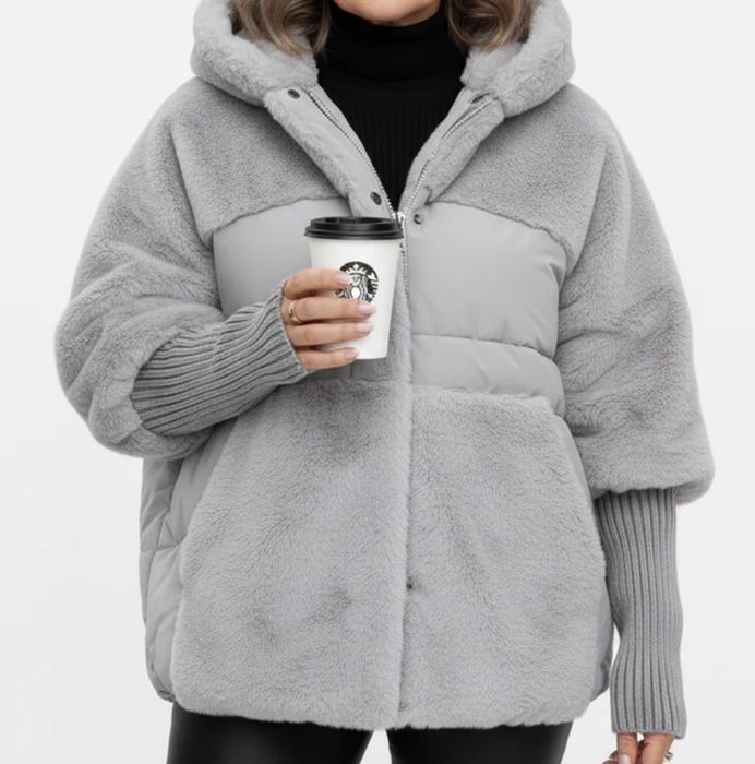 Kurtka płaszcz z kapturem r.M