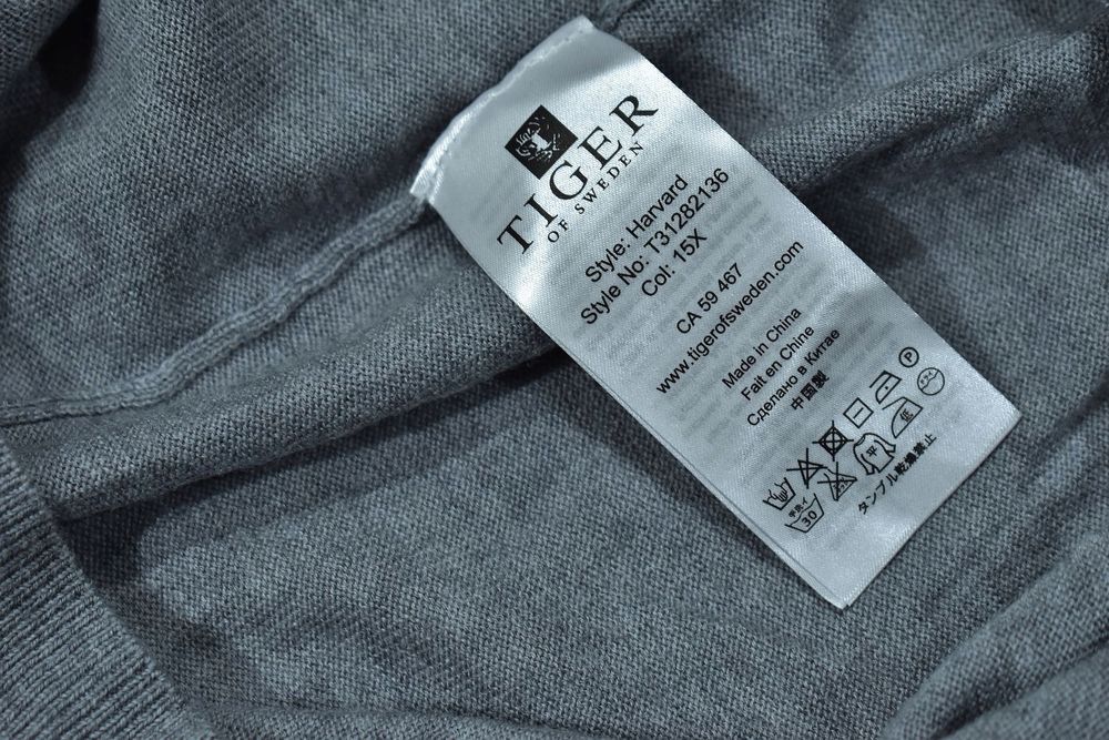 Tiger Of Sweden Lekki Wełniany Sweter Męski V Neck L