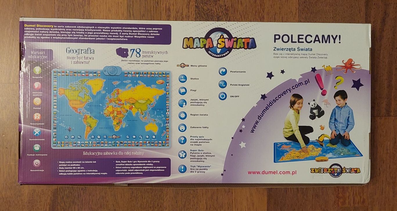 Interaktywna mapa świata PL/ANG