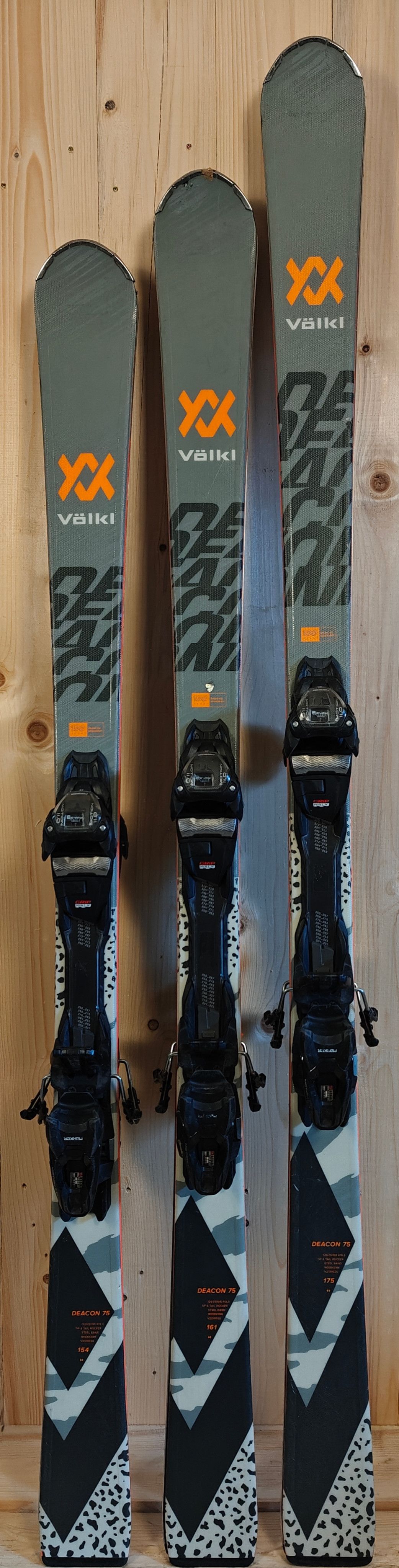 Narty 3 X Volkl Deacon 75 (790 zł / 150€ netto za parę), pakiet nart