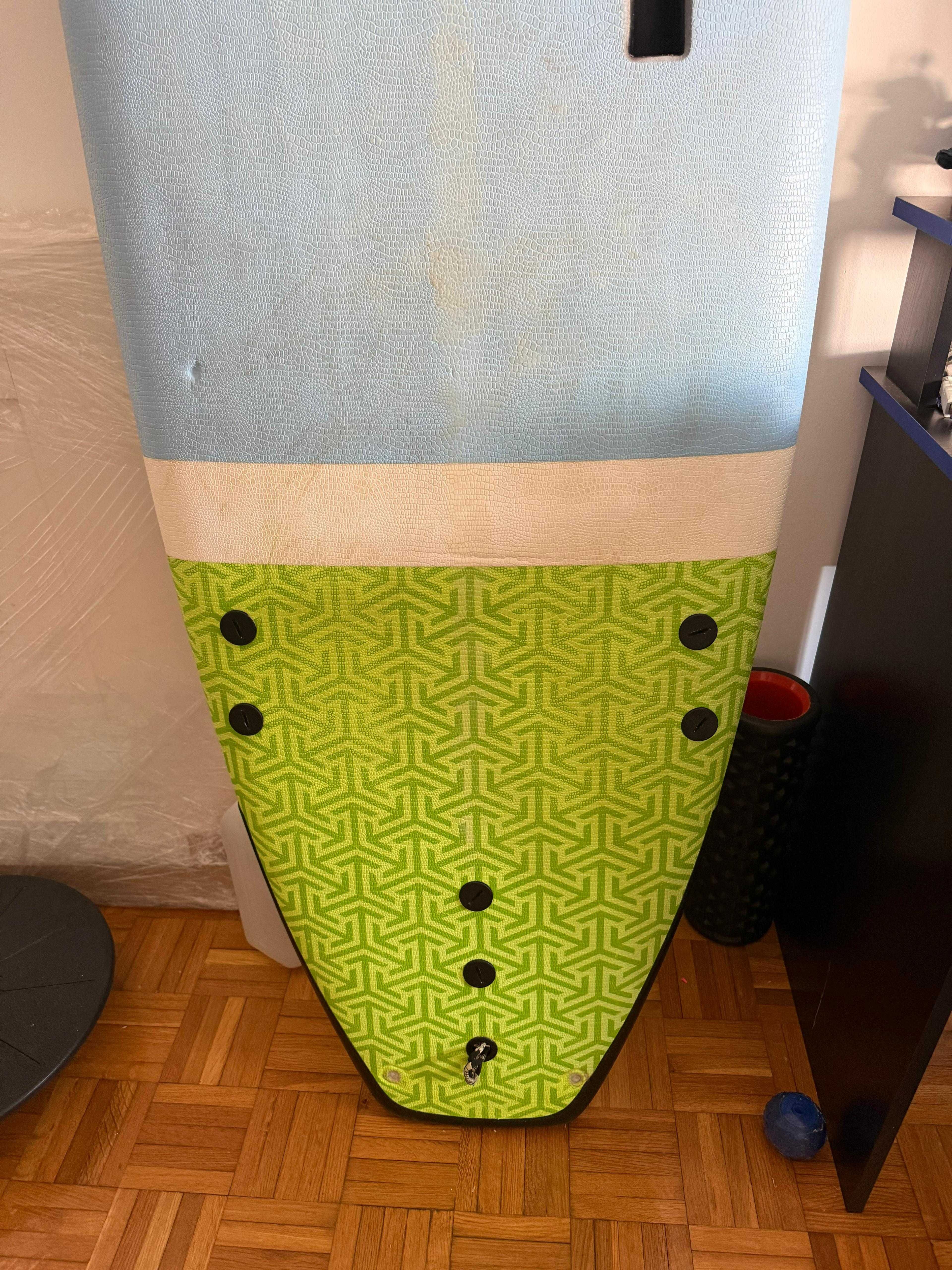Softboard NSP P2 Surf Wide 7'4" + Capa SLAB + Leash